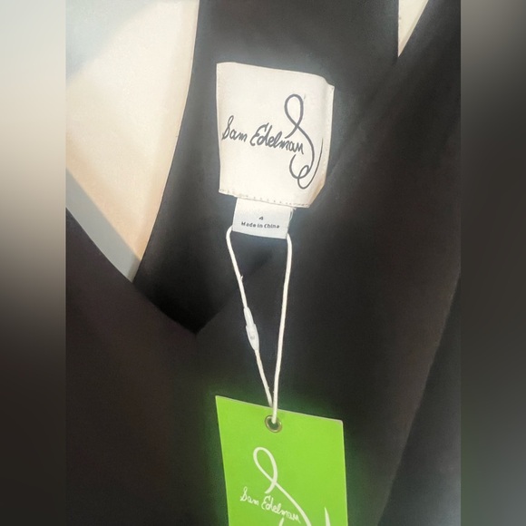 NWT Sam Edelman Black Crop Jumpsuit. Size 4 - Picture 3 of 6